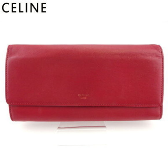 Celine long zipper Wallet red leather - Picture 1 of 6